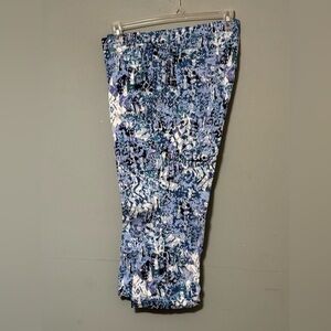 Nine West Abstract Blue and Black Pants